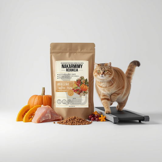 Karma sucha Redukcja NAKARMIMY – Kurczak i Indyk 75% Dynia i Żurawina